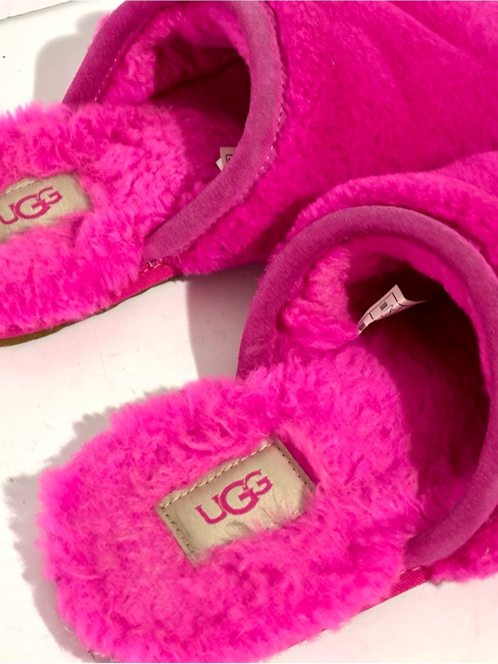UGG Fluffette Women's Size 8 Cosy Slippers Rock Rose Pink Plush Soft - Picture 5 of 10